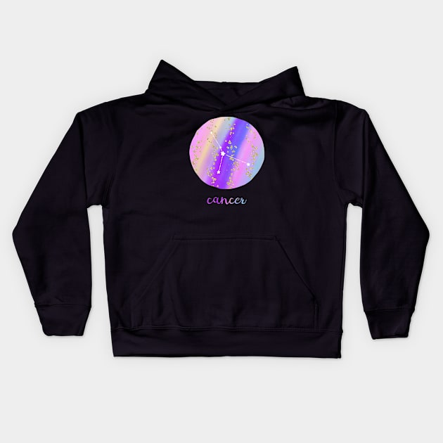 Cancer sign Kids Hoodie by tortagialla